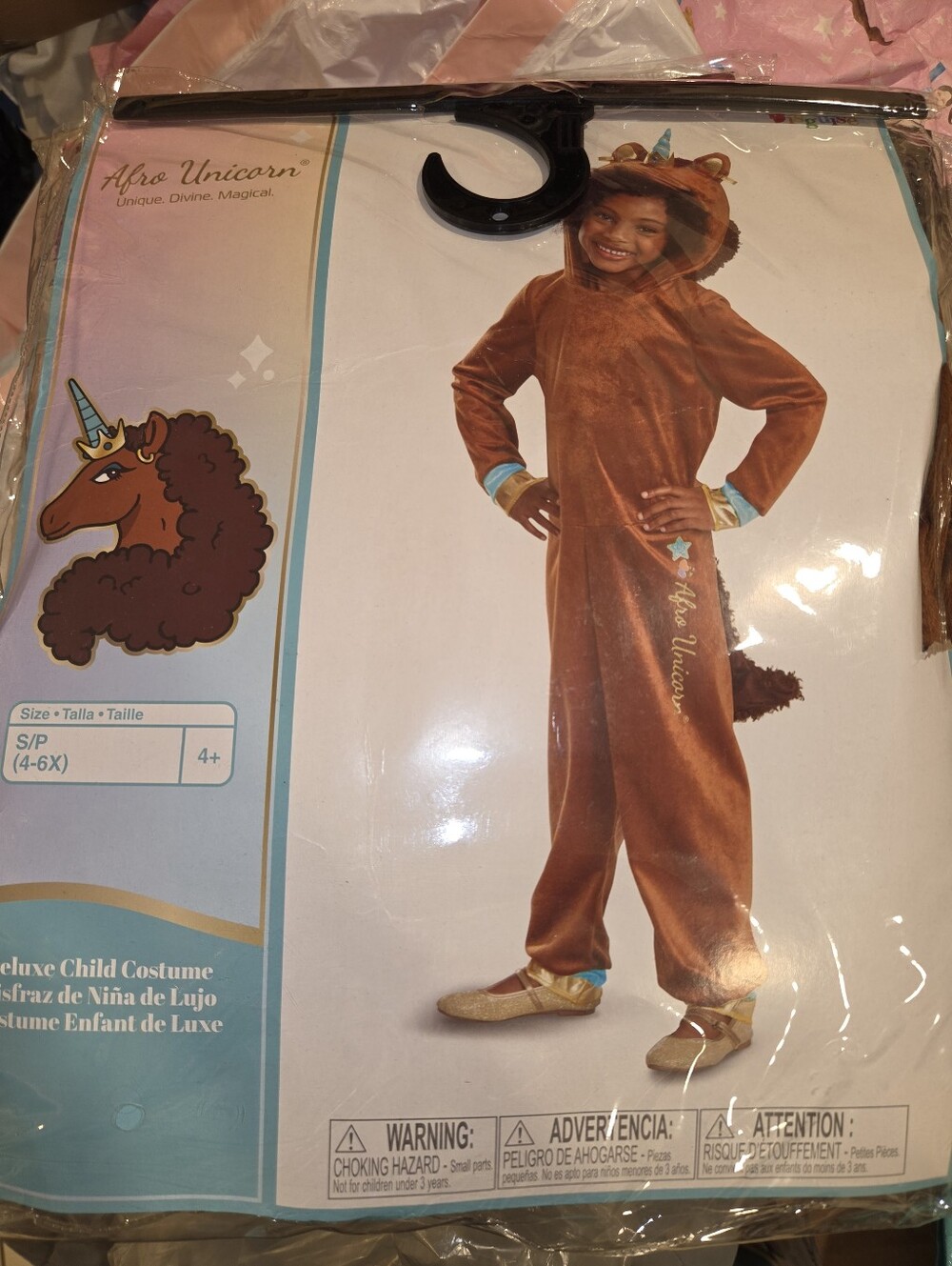 Afro unicorn Deluxe Onesie Size 4/6x - Picture 1 of 6